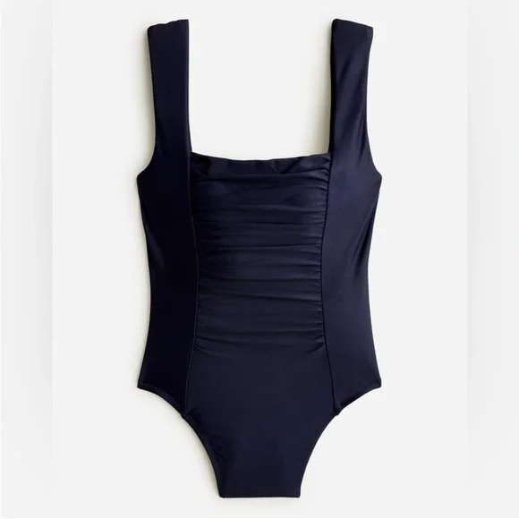 277. J. Crew Ruched Square Neck One Piece Swim - Picture 3 of 3